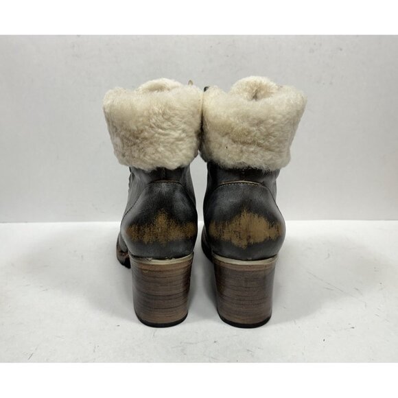 Freebird By Steven Norway Silver Winter Boots Fur Sheep Size Women’s Size 11 - Picture 4 of 9